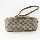 GUCCI GG Supreme Web Sherry Line Bag PVC Beige Gold 89 02 032 Auth 160877-9