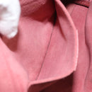 GUCCI Heart Shoulder Bag Suede Red Gold 95107 Auth 160878-20