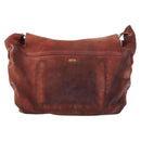 GUCCI Heart Shoulder Bag Suede Red Gold 95107 Auth 160878-3