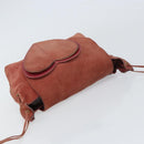 GUCCI Heart Shoulder Bag Suede Red Gold 95107 Auth 160878-6