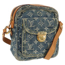 LOUIS VUITTON Monogram Denim Camera Bag Shoulder Bag Blue M95348 LV Auth 160880V-1