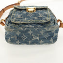 LOUIS VUITTON Monogram Denim Camera Bag Shoulder Bag Blue M95348 LV Auth 160880V-5