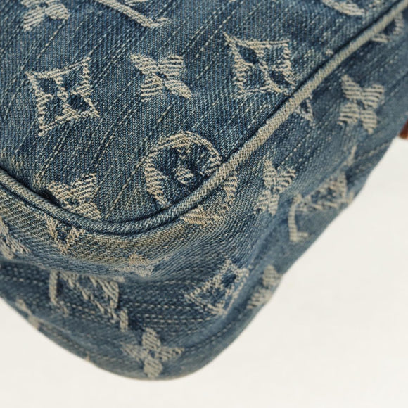 LOUIS VUITTON Monogram Denim Camera Bag Shoulder Bag Blue M95348 LV Auth 160880V