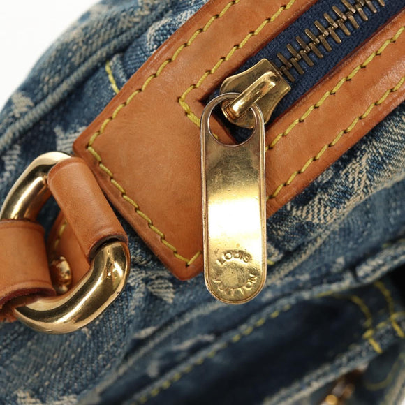 LOUIS VUITTON Monogram Denim Camera Bag Shoulder Bag Blue M95348 LV Auth 160880V