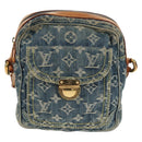 LOUIS VUITTON Monogram Denim Camera Bag Shoulder Bag Blue M95348 LV Auth 160880V-13