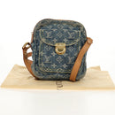 LOUIS VUITTON Monogram Denim Camera Bag Shoulder Bag Blue M95348 LV Auth 160880V-12
