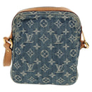 LOUIS VUITTON Monogram Denim Camera Bag Shoulder Bag Blue M95348 LV Auth 160880V-2