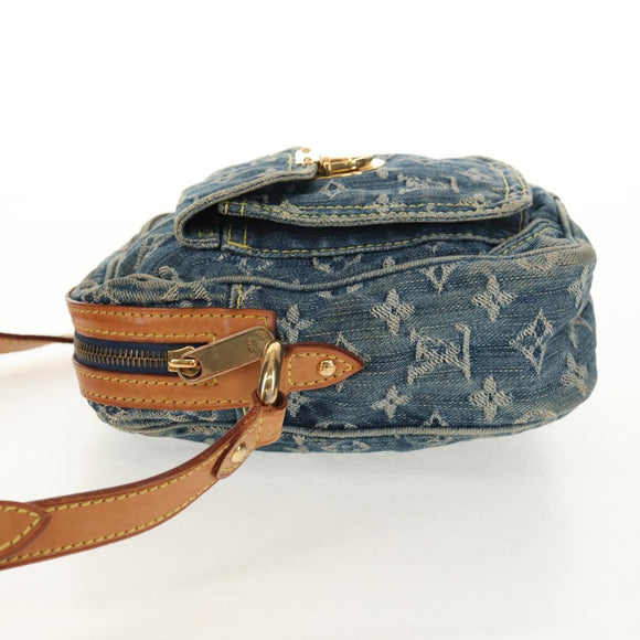 LOUIS VUITTON Monogram Denim Camera Bag Shoulder Bag Blue M95348 LV Auth 160880V