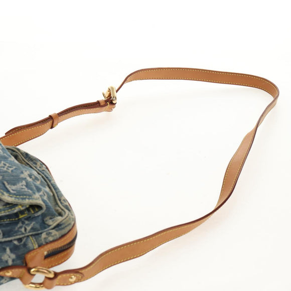 LOUIS VUITTON Monogram Denim Camera Bag Shoulder Bag Blue M95348 LV Auth 160880V
