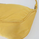PRADA Accessory Pouch Nylon Yellow Auth 160881-9