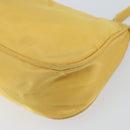 PRADA Accessory Pouch Nylon Yellow Auth 160881-15