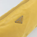 PRADA Accessory Pouch Nylon Yellow Auth 160881-18