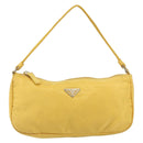 PRADA Accessory Pouch Nylon Yellow Auth 160881-13