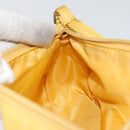 PRADA Accessory Pouch Nylon Yellow Auth 160881-21