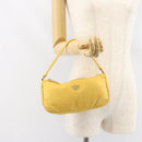 PRADA Accessory Pouch Nylon Yellow Auth 160881-22