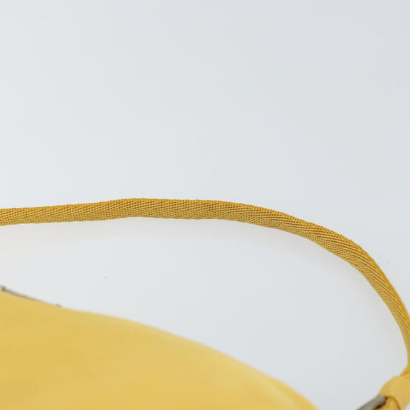 PRADA Accessory Pouch Nylon Yellow Auth 160881