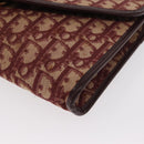Christian Dior Trotter Canvas Shoulder Bag Red Gold Auth 160882-15
