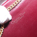 Christian Dior Trotter Canvas Shoulder Bag Red Gold Auth 160882-11