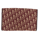 Christian Dior Trotter Canvas Shoulder Bag Red Gold Auth 160882-2