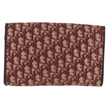 Christian Dior Trotter Canvas Shoulder Bag Red Gold Auth 160882 - 0