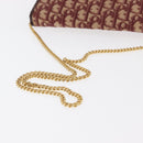 Christian Dior Trotter Canvas Shoulder Bag Red Gold Auth 160882-7