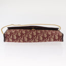 Christian Dior Trotter Canvas Shoulder Bag Red Gold Auth 160882-5