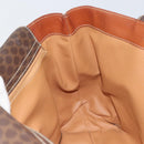 CELINE Macadam Canvas Hand Bag PVC Leather Brown Gold Auth 160884-19