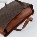 CELINE Macadam Canvas Hand Bag PVC Leather Brown Gold Auth 160884-6
