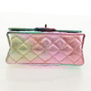 CHANEL 2.55 Matelasse 20 Chain Bag Leather Multicolor Gold CC Auth 160885SAM-11