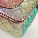 CHANEL 2.55 Matelasse 20 Chain Bag Leather Multicolor Gold CC Auth 160885SAM-15