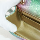 CHANEL 2.55 Matelasse 20 Chain Bag Leather Multicolor Gold CC Auth 160885SAM-23