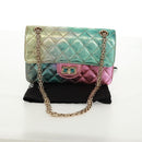 CHANEL 2.55 Matelasse 20 Chain Bag Leather Multicolor Gold CC Auth 160885SAM-29