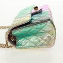 CHANEL 2.55 Matelasse 20 Chain Bag Leather Multicolor Gold CC Auth 160885SAM-5
