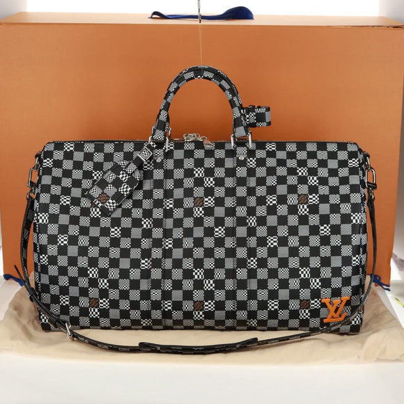 LOUIS VUITTON Damier Distorted Keepall Bandouliere 50 Bag N50028 Auth 160887SM