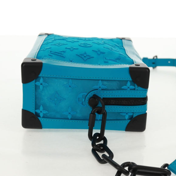 LOUIS VUITTON Monogram Mesh Soft Trunk Bag Blue M45074 LV Auth 160888SAM
