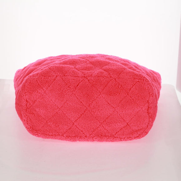 CHANEL Matelasse Chain Shoulder Bag Pile 2way Pink Silver CC Auth 160891SAV