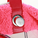 CHANEL Matelasse Chain Shoulder Bag Pile 2way Pink Silver CC Auth 160891SAV-20