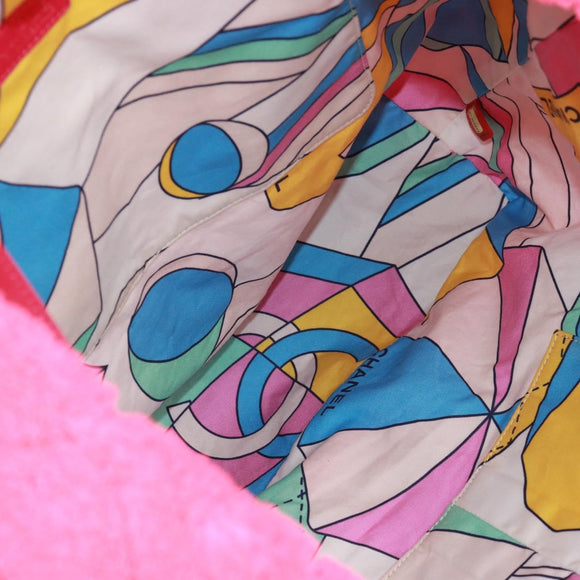 CHANEL Matelasse Chain Shoulder Bag Pile 2way Pink Silver CC Auth 160891SAV