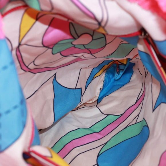 CHANEL Matelasse Chain Shoulder Bag Pile 2way Pink Silver CC Auth 160891SAV