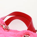 CHANEL Matelasse Chain Shoulder Bag Pile 2way Pink Silver CC Auth 160891SAV-14