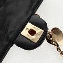 CHANEL Mini Matelasse 14 Chain Bag Lamb Skin Black Gold CC Auth 160892SAM-22