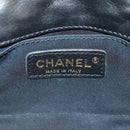 CHANEL Mini Matelasse 14 Chain Bag Lamb Skin Black Gold CC Auth 160892SAM-24