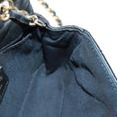 CHANEL Mini Matelasse 14 Chain Bag Lamb Skin Black Gold CC Auth 160892SAM-25