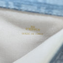 FENDI Zucchino Canvas Compact Wallet Light Blue Gold Auth 160896M-22