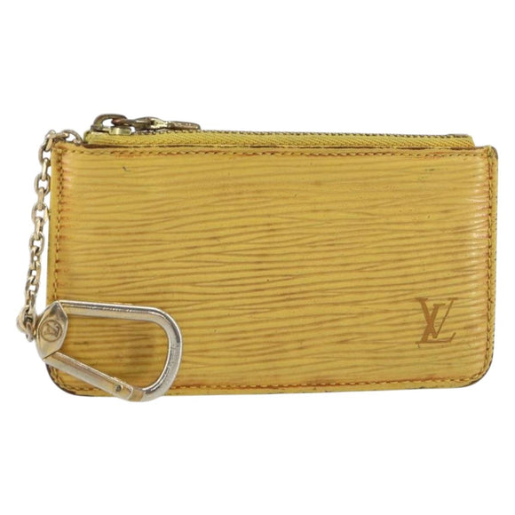LOUIS VUITTON Epi Pochette Cles Coin Purse Yellow M63809 LV Auth 160898