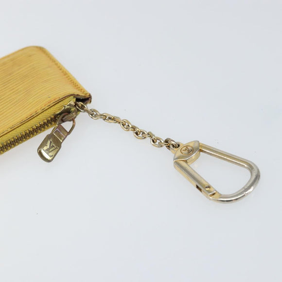 LOUIS VUITTON Epi Pochette Cles Coin Purse Yellow M63809 LV Auth 160898