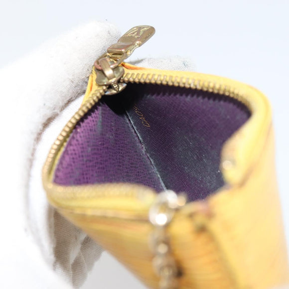 LOUIS VUITTON Epi Pochette Cles Coin Purse Yellow M63809 LV Auth 160898