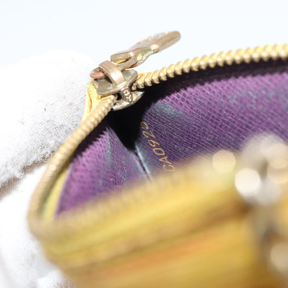 LOUIS VUITTON Epi Pochette Cles Coin Purse Yellow M63809 LV Auth 160898