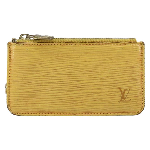 LOUIS VUITTON Epi Pochette Cles Coin Purse Yellow M63809 LV Auth 160898