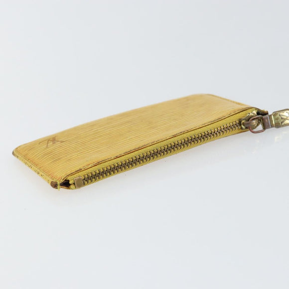 LOUIS VUITTON Epi Pochette Cles Coin Purse Yellow M63809 LV Auth 160898